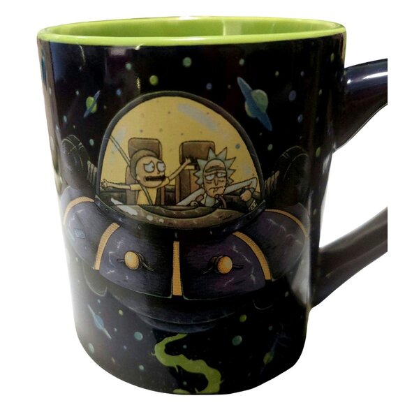 Rick & Morty In Spaceship 14 Oz Ceramic Mug - Picture 3 of 6